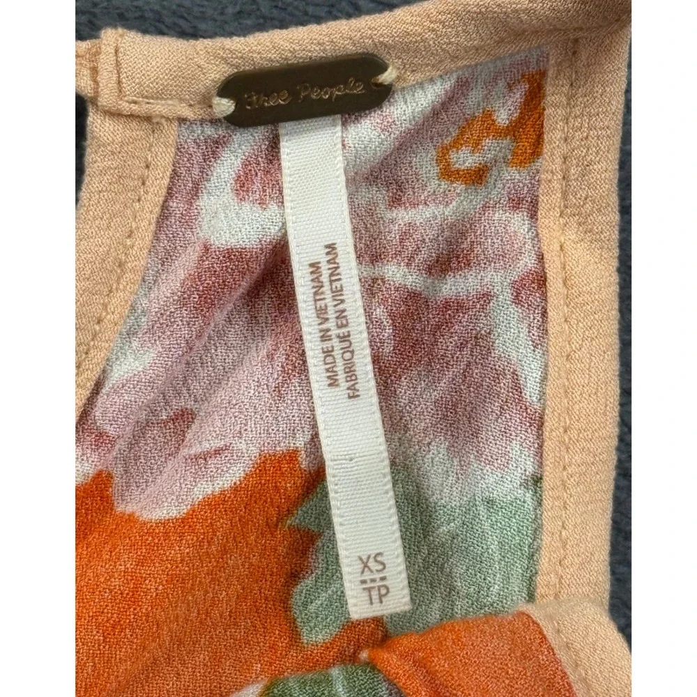 Free People XS Break Free crop tank floral‎ tropical boho